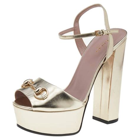 gucci gold herls|gucci gold platform heels.